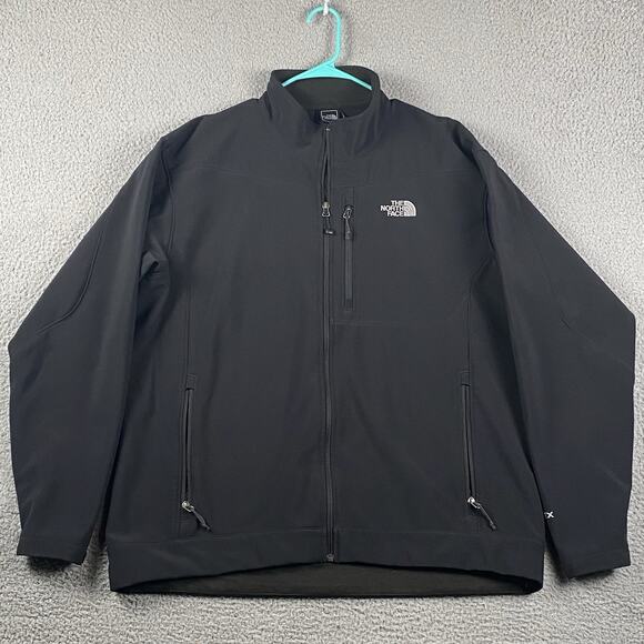 The North Face Apex Softshell Jacket Men's Size XXL Black Full Zip Windproof - Picture 1 of 9